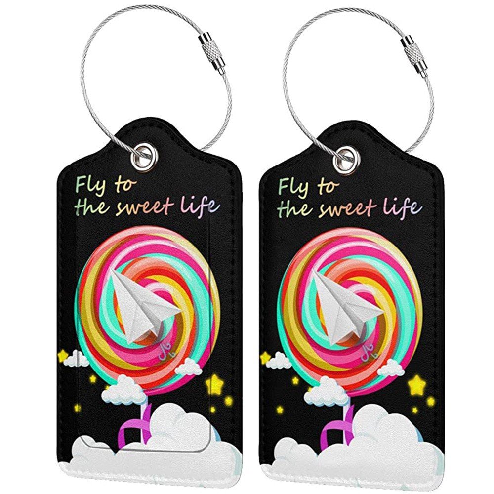 Luggage Tags, Privacy Cover ID Label with Stainless Steel Loop and Address Card for Travel Bag Suitcase - Image 21