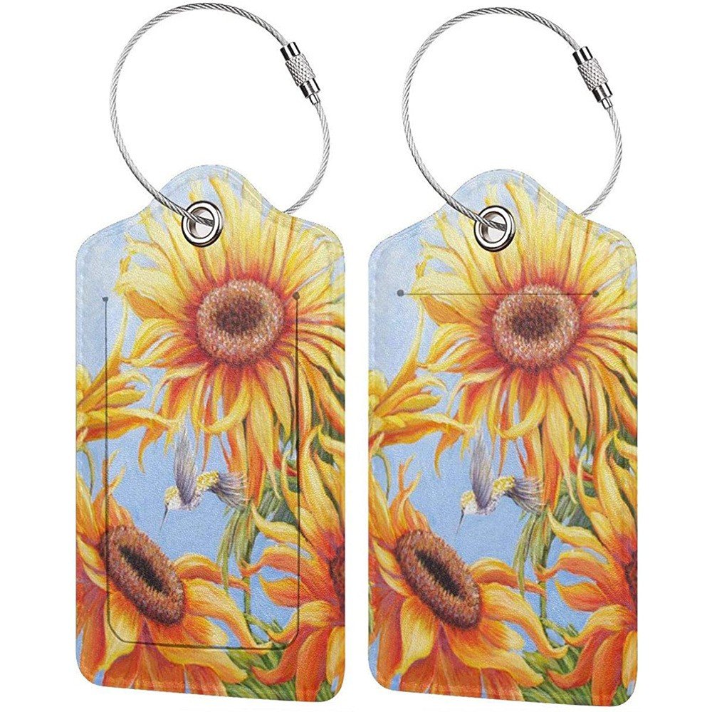 Luggage Tags, Privacy Cover ID Label with Stainless Steel Loop and Address Card for Travel Bag Suitcase - Image 23