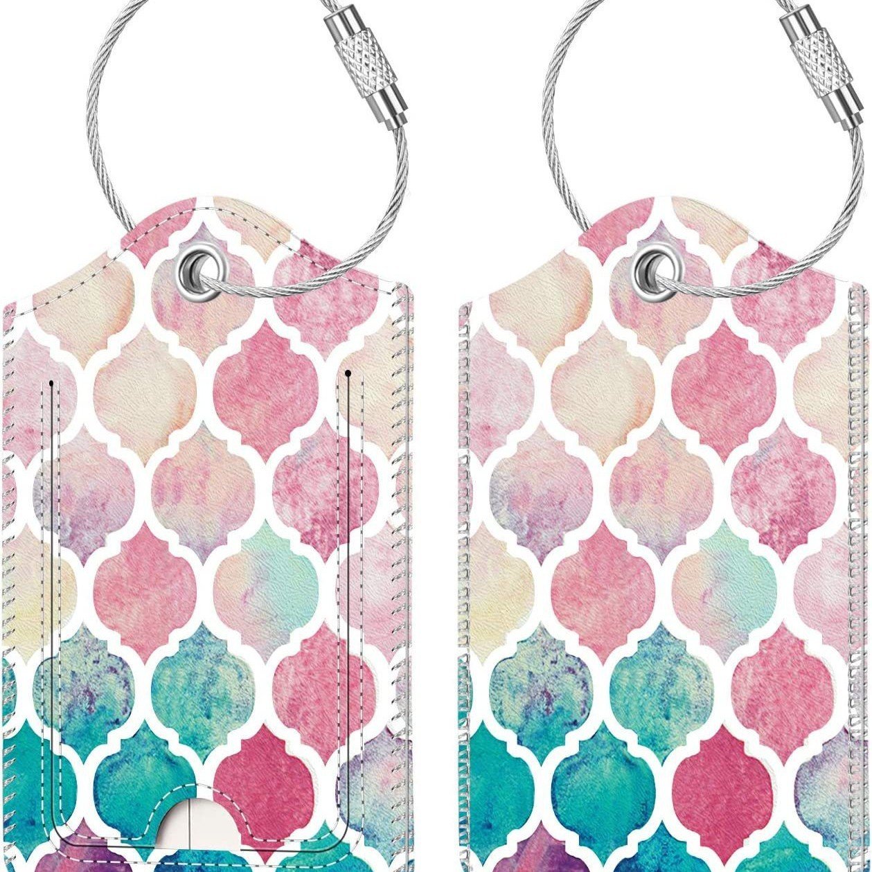 Luggage Tags, Privacy Cover ID Label with Stainless Steel Loop and Address Card for Travel Bag Suitcase - Image 24
