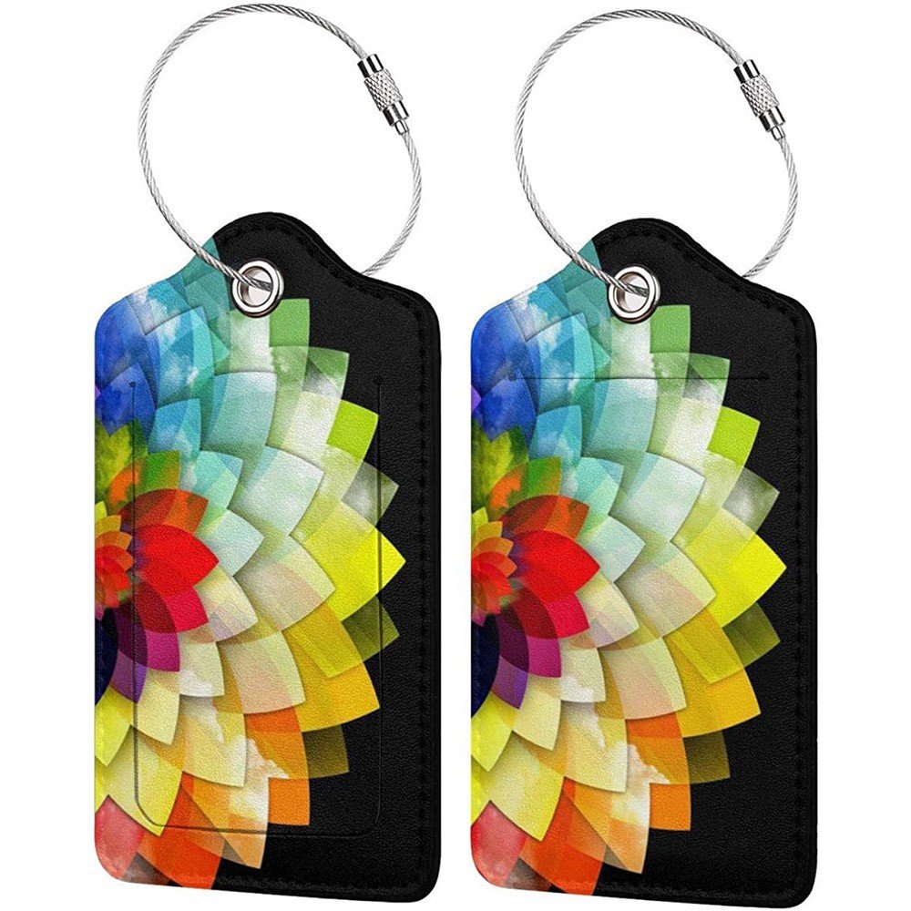 Luggage Tags, Privacy Cover ID Label with Stainless Steel Loop and Address Card for Travel Bag Suitcase - Image 26