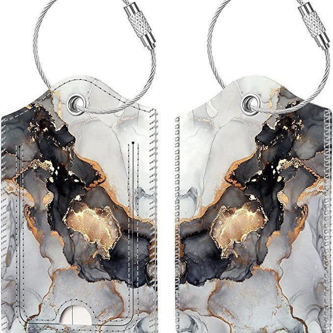 Luggage Tags, Privacy Cover ID Label with Stainless Steel Loop and Address Card for Travel Bag Suitcase - Image 28