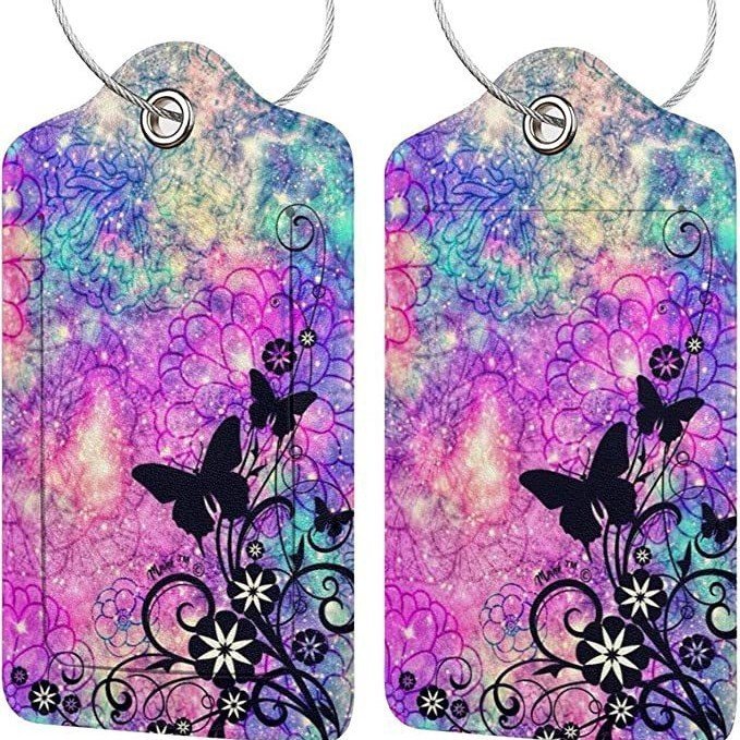Luggage Tags, Privacy Cover ID Label with Stainless Steel Loop and Address Card for Travel Bag Suitcase - Image 29