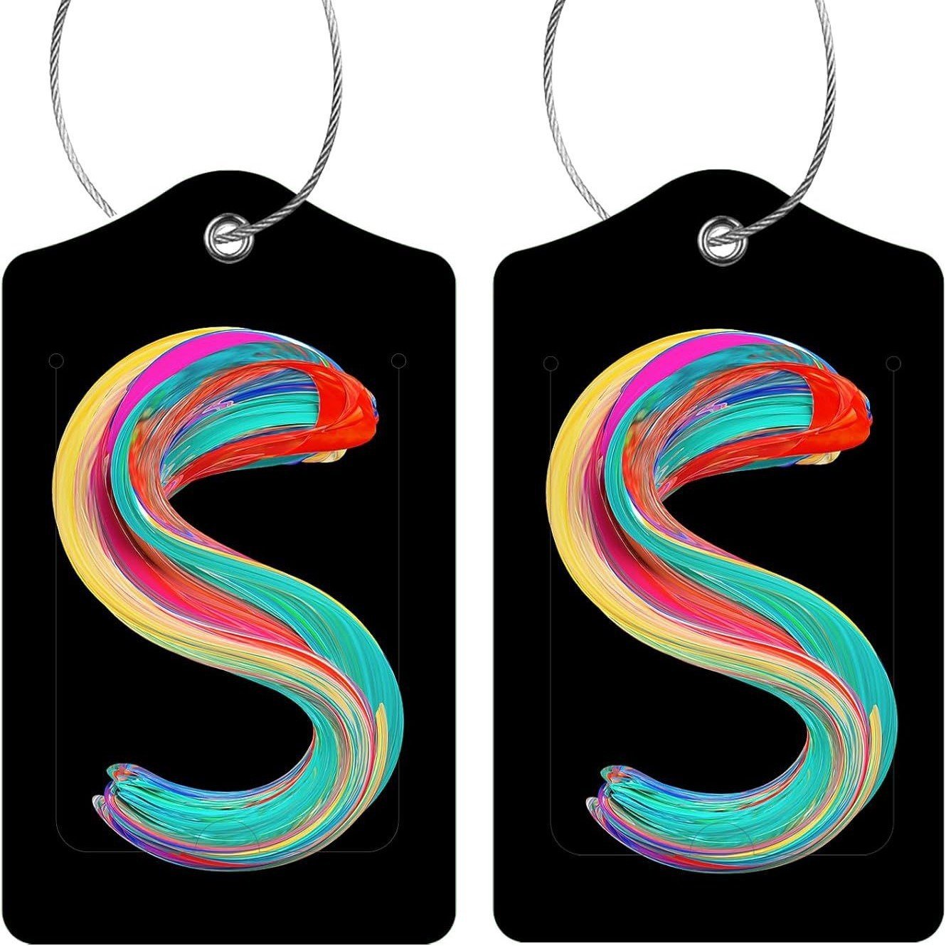 Luggage Tags, Privacy Cover ID Label with Stainless Steel Loop and Address Card for Travel Bag Suitcase - Image 30