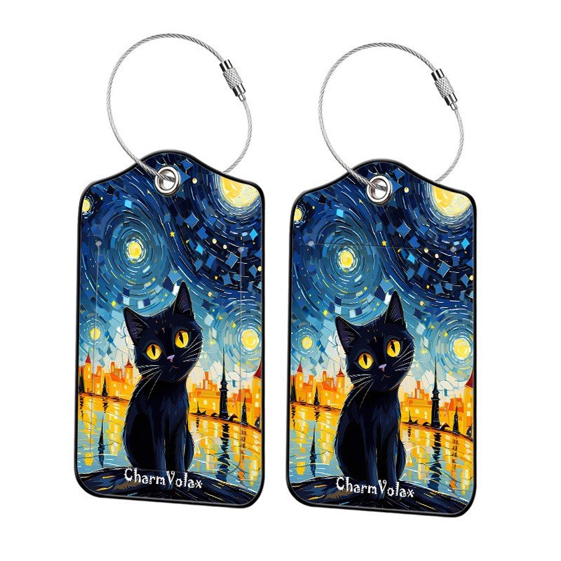 Luggage Tags, Privacy Cover ID Label with Stainless Steel Loop and Address Card for Travel Bag Suitcase - Image 31