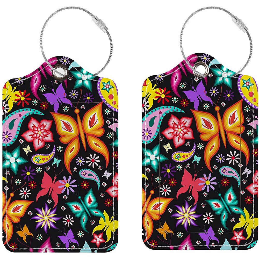 Luggage Tags, Privacy Cover ID Label with Stainless Steel Loop and Address Card for Travel Bag Suitcase - Image 16