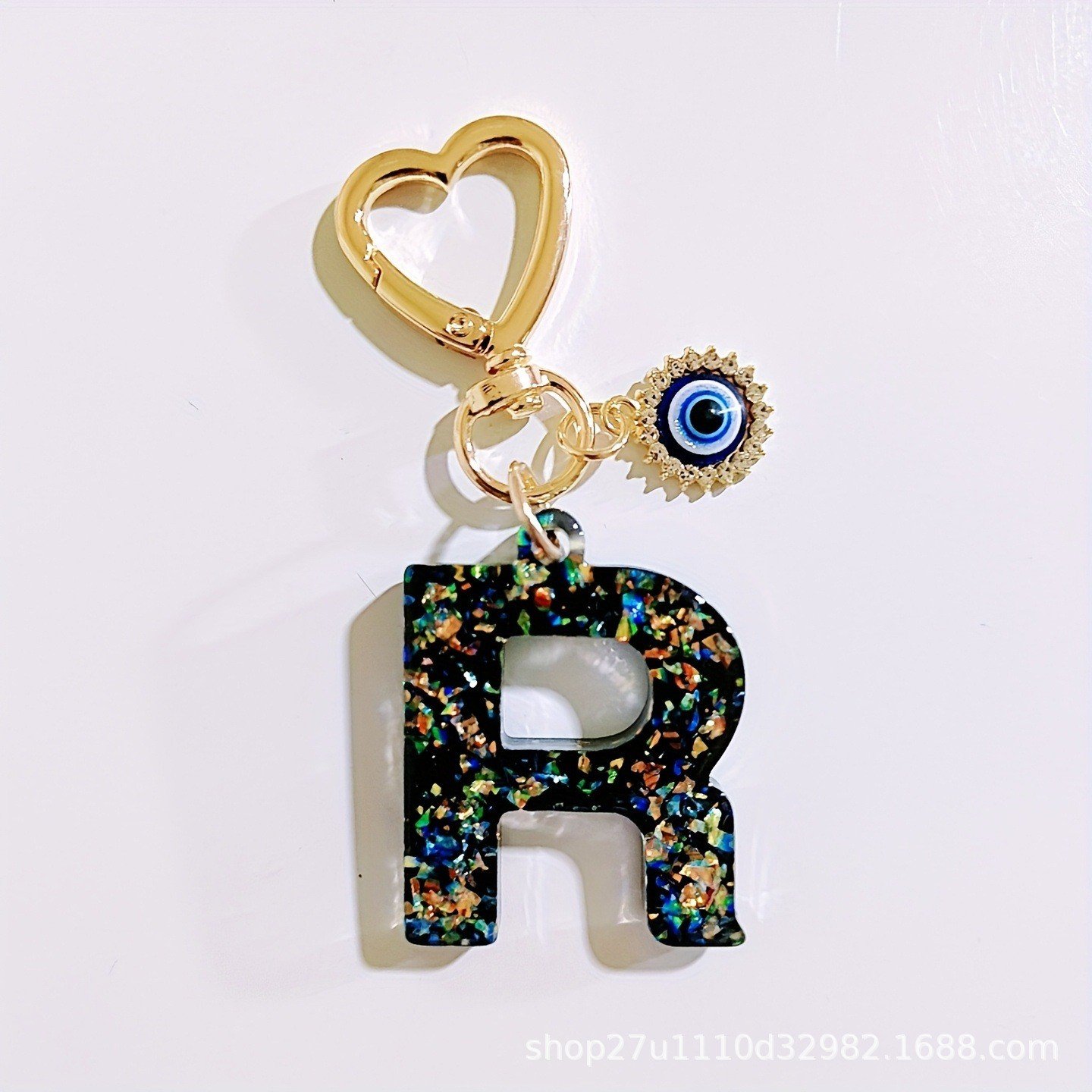 Initial Letter Keychain, heart type Keychain Cute Resin, Initial Keychain Backpack Charms, Key chain for Women, Girls - Image 18