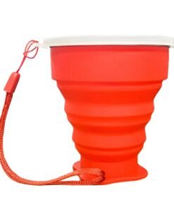 Silicone Collapsible Travel Cup - Silicone Folding Camping Cup with Lids - Expandable Drinking Cup Set - Portable, Graduated [9.22oz] - Image 3