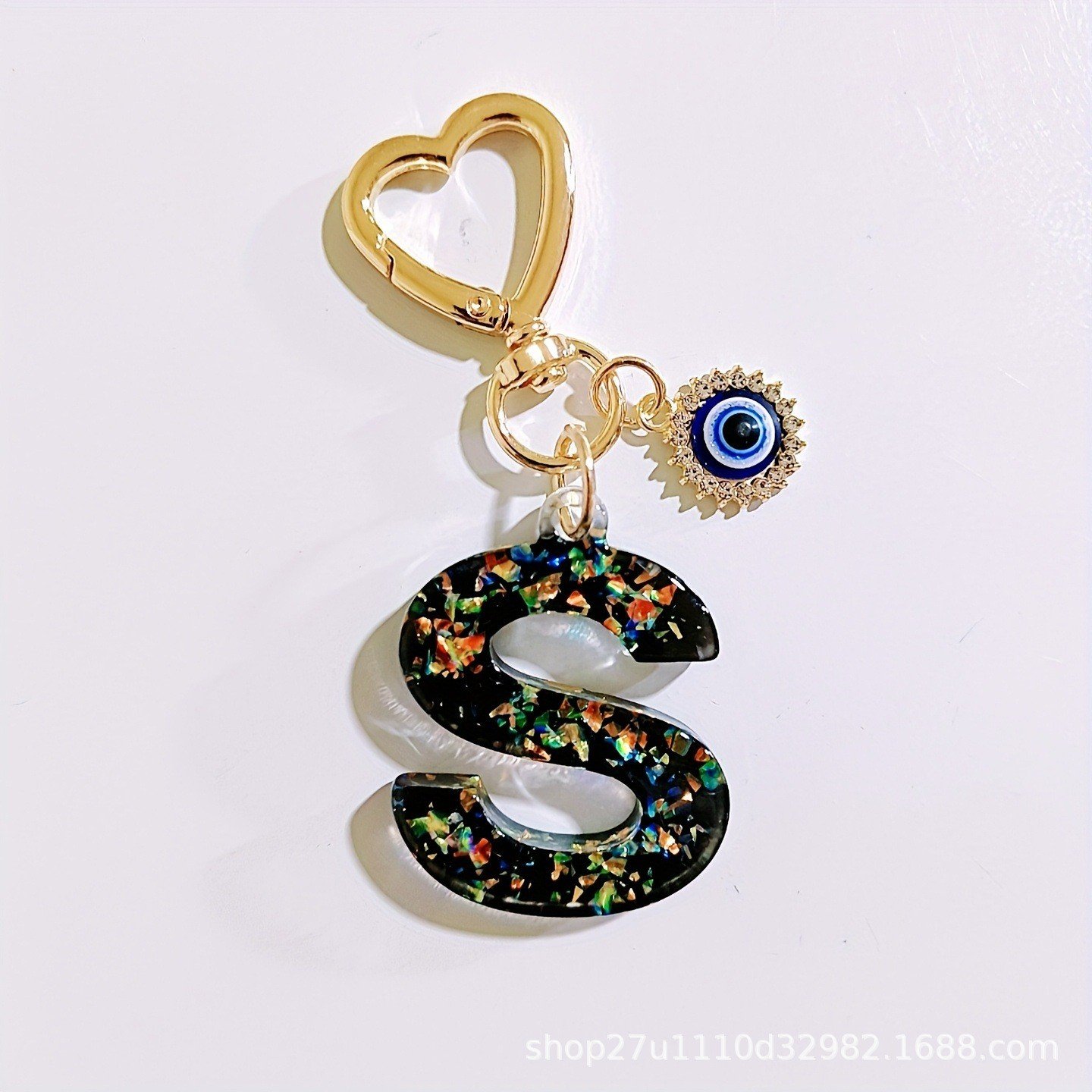 Initial Letter Keychain, heart type Keychain Cute Resin, Initial Keychain Backpack Charms, Key chain for Women, Girls - Image 19