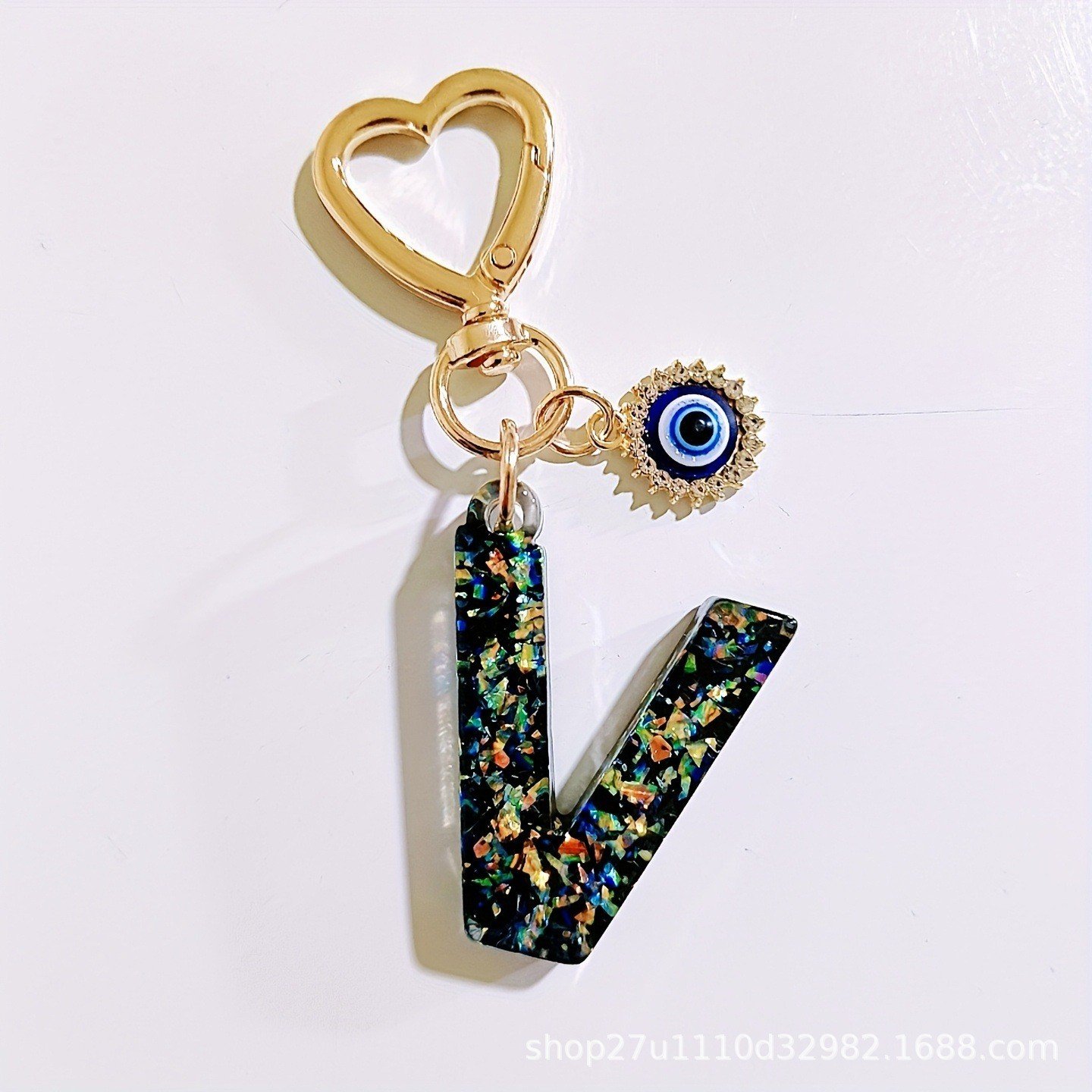 Initial Letter Keychain, heart type Keychain Cute Resin, Initial Keychain Backpack Charms, Key chain for Women, Girls - Image 21
