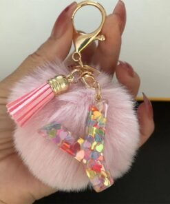 Alternative view of Initial Letter Keychain, heart type  Keychain Cute Resin, Initial Keychain Backpack Charms, Key chain for Women, Girls