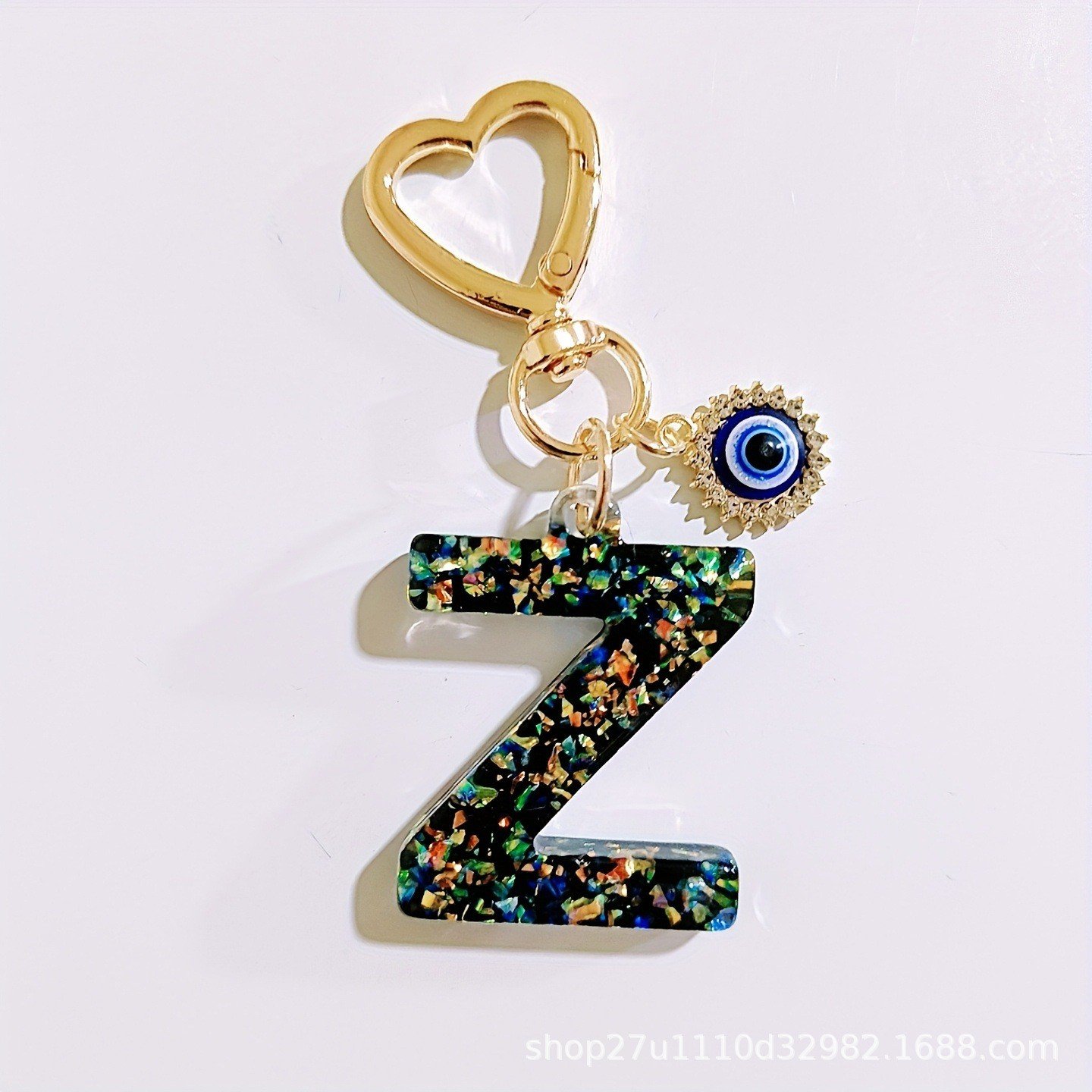 Initial Letter Keychain, heart type Keychain Cute Resin, Initial Keychain Backpack Charms, Key chain for Women, Girls - Image 23