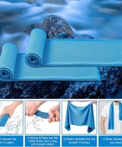 Cooling Towels (40"x12"),Ice Towel,Soft Breathable Chilly Towel,Microfiber Towel for Yoga,Sport,Running,Gym,Workout,Camping,Fitness,Workout & More Activities - Image 4