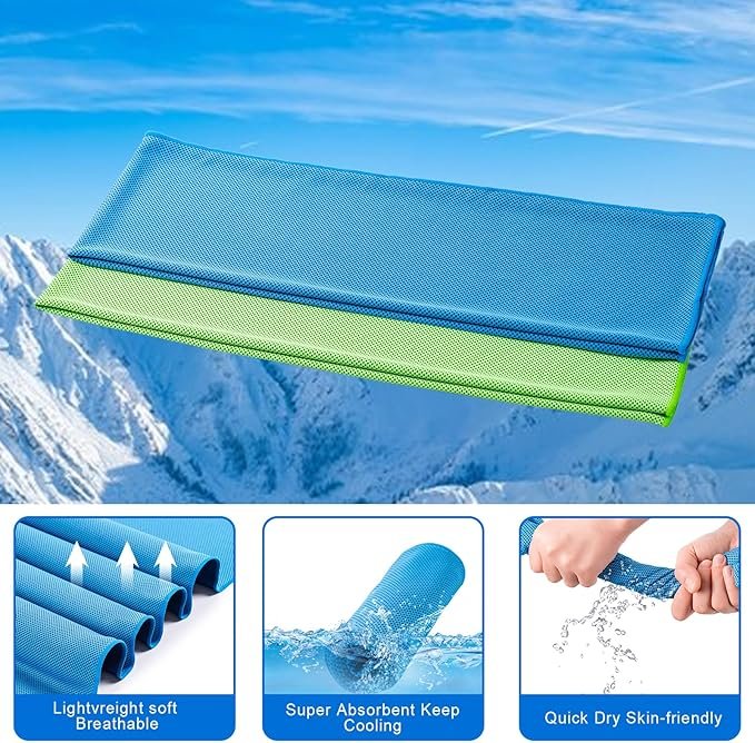 Cooling Towels (40"x12"),Ice Towel,Soft Breathable Chilly Towel,Microfiber Towel for Yoga,Sport,Running,Gym,Workout,Camping,Fitness,Workout & More Activities - Image 3