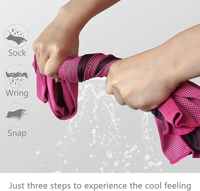 Cooling Towels (40"x12"),Ice Towel,Soft Breathable Chilly Towel,Microfiber Towel for Yoga,Sport,Running,Gym,Workout,Camping,Fitness,Workout & More Activities - Image 7