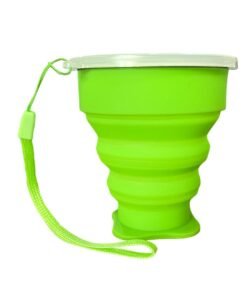 Silicone Collapsible Travel Cup - Silicone Folding Camping Cup with Lids - Expandable Drinking Cup Set - Portable, Graduated [9.22oz] - Image 5