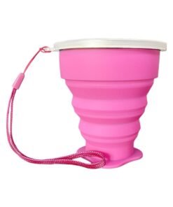 Silicone Collapsible Travel Cup - Silicone Folding Camping Cup with Lids - Expandable Drinking Cup Set - Portable, Graduated [9.22oz] - Image 4