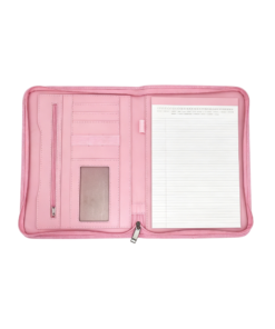 Custom Business Zipper Leather Padfolio with Tablet Sleeve & Notepad - Image 4