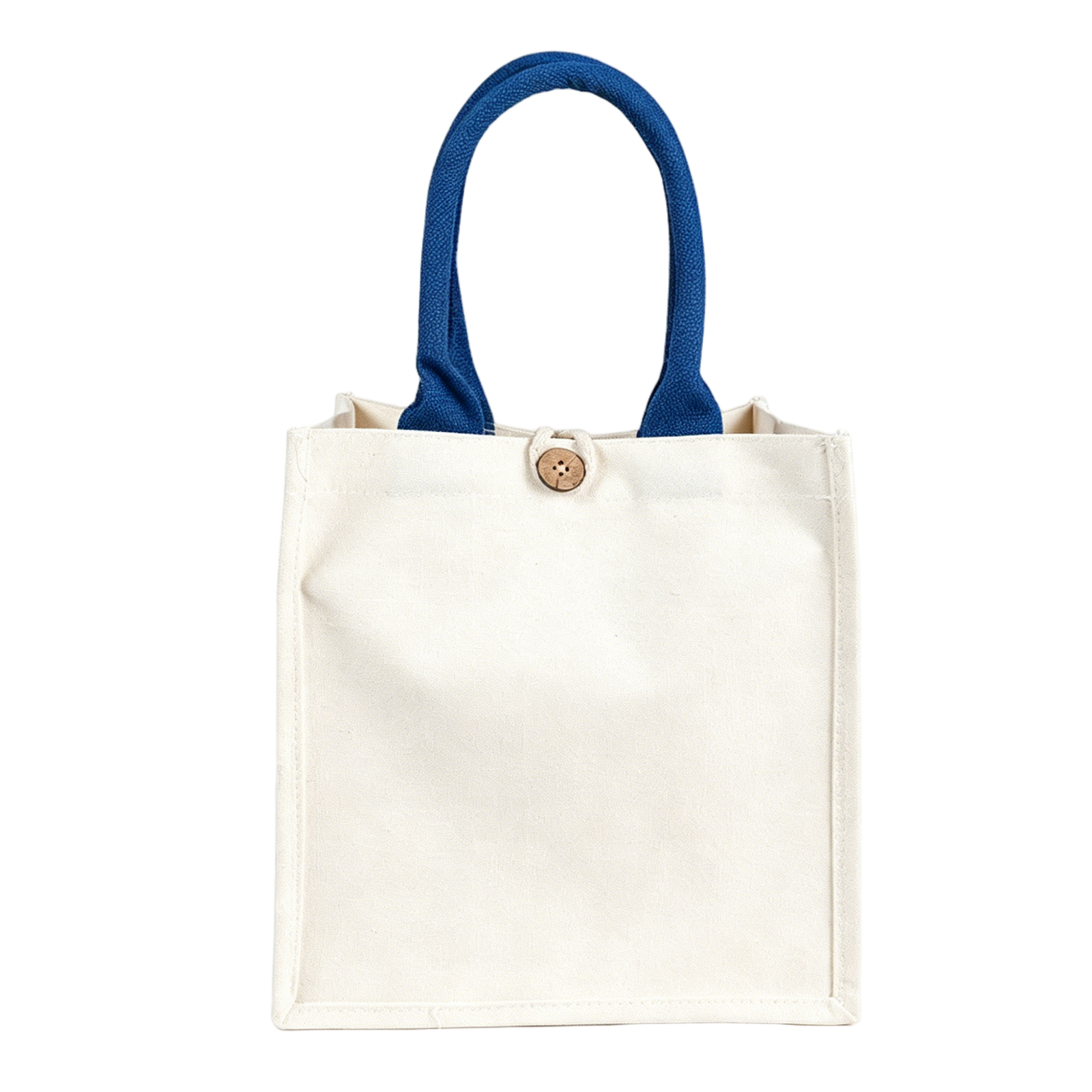 Customizable Canvas Tote Bag with Wooden Button Closure, Blank Reusable Grocery Bag with Black Handles, Perfect for DIY, Events , Personalized Gifts - Image 7