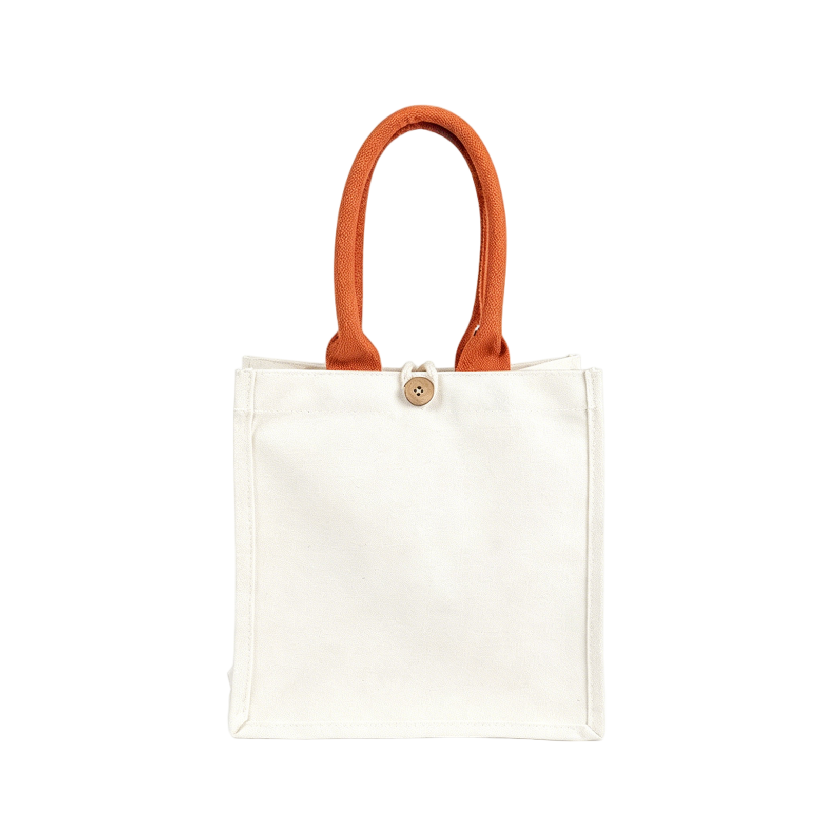Customizable Canvas Tote Bag with Wooden Button Closure, Blank Reusable Grocery Bag with Black Handles, Perfect for DIY, Events , Personalized Gifts - Image 6