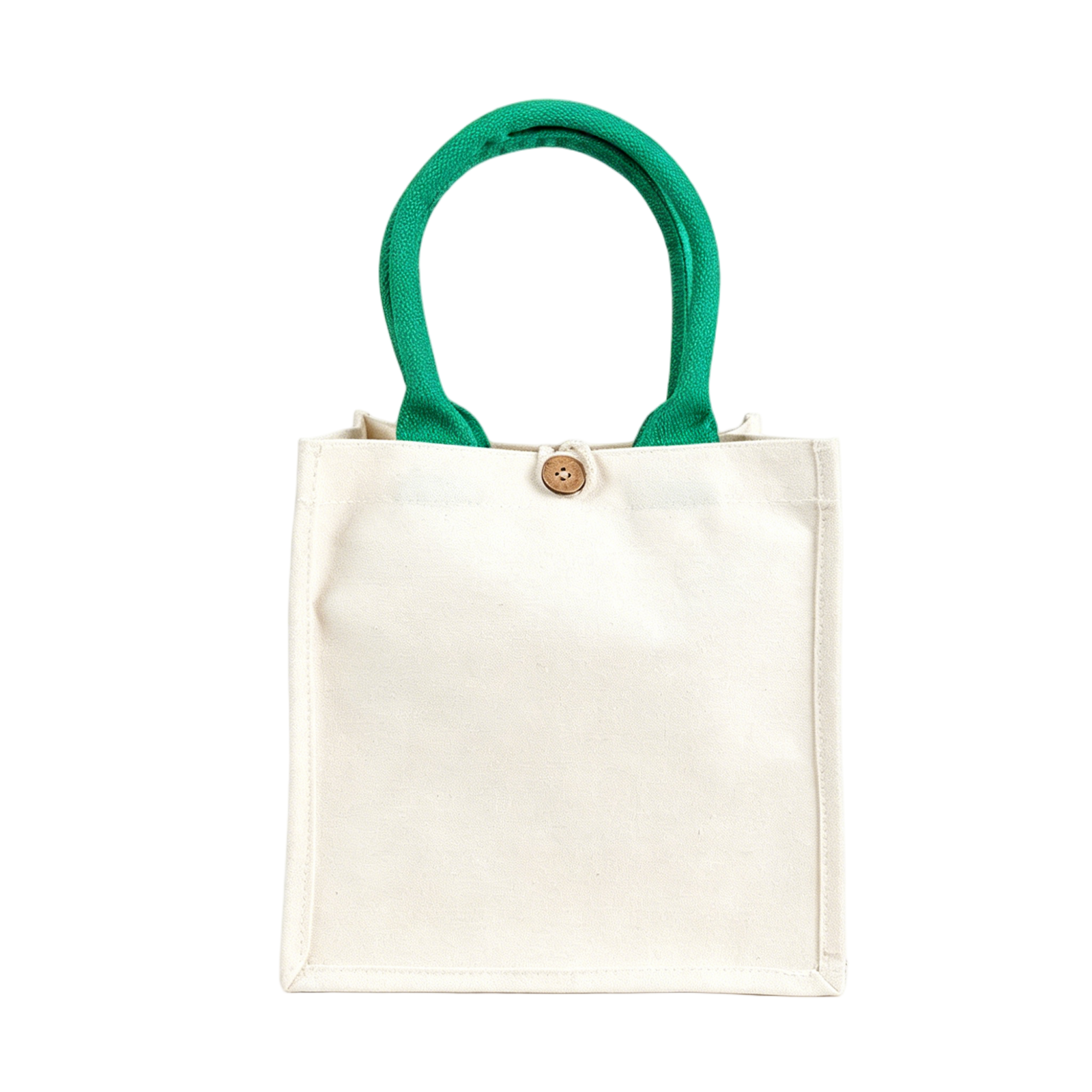 Customizable Canvas Tote Bag with Wooden Button Closure, Blank Reusable Grocery Bag with Black Handles, Perfect for DIY, Events , Personalized Gifts - Image 8