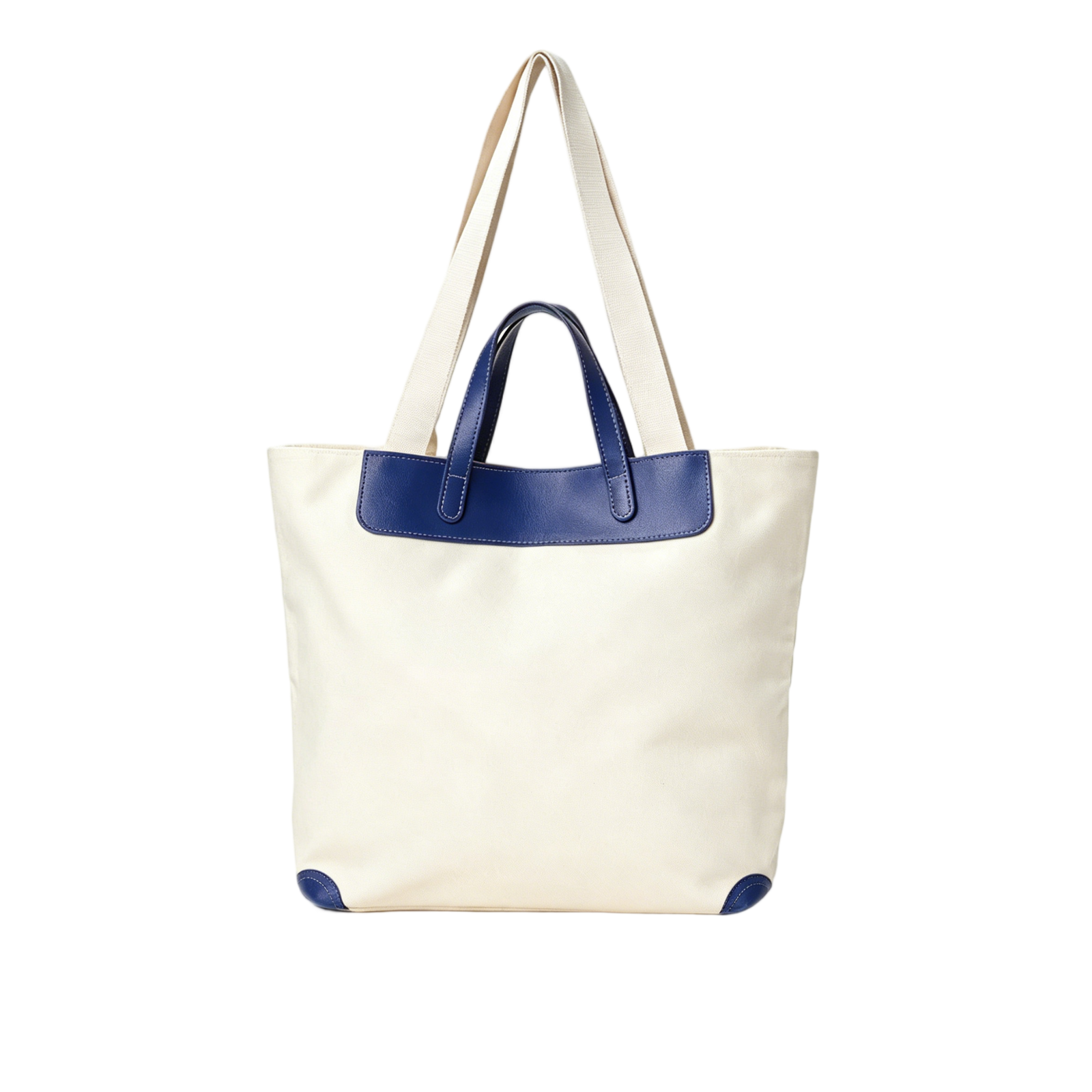 Personalized Canvas Tote Bag, Customizable Cotton Shoulder Bag with Leather Trim, Reusable Grocery & Shopping Tote for Women, Custom Logo Gift Bag - Image 6