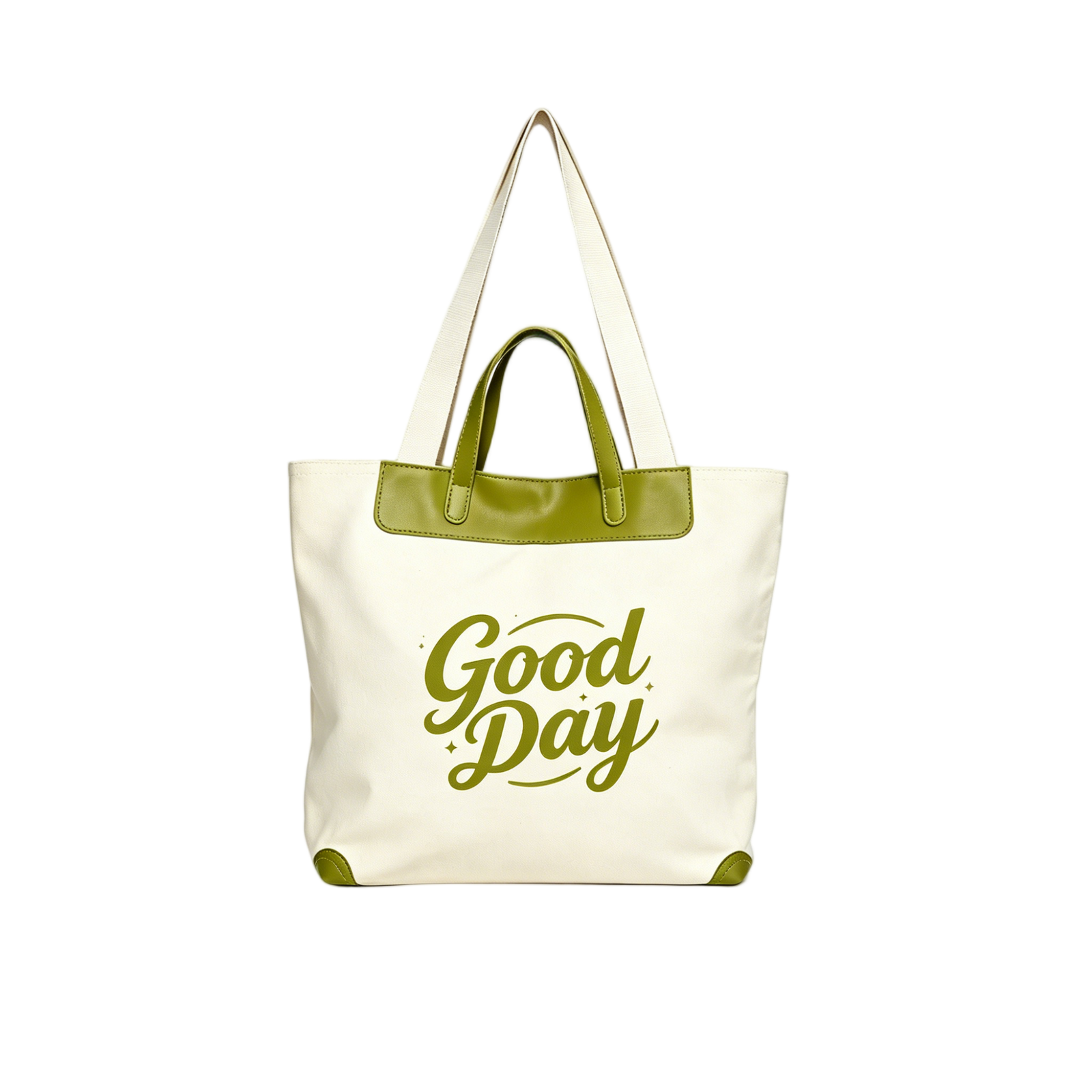 Personalized Canvas Tote Bag, Customizable Cotton Shoulder Bag with Leather Trim, Reusable Grocery & Shopping Tote for Women, Custom Logo Gift Bag - Image 5