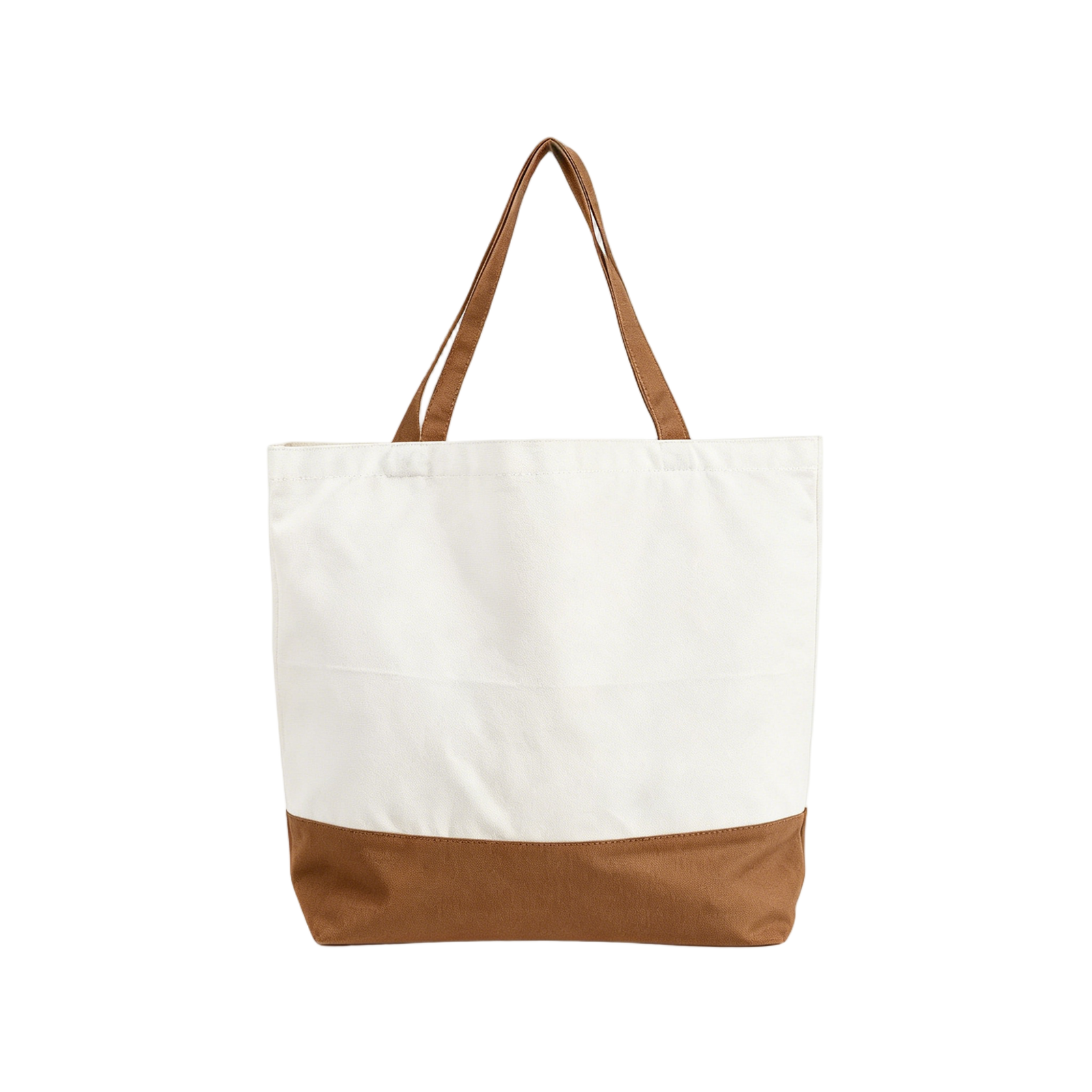 Canvas Tote Bag with External Pocket & Top Zipper Closure, Reusable Grocery Shopping Bag for Daily Essentials - Image 3
