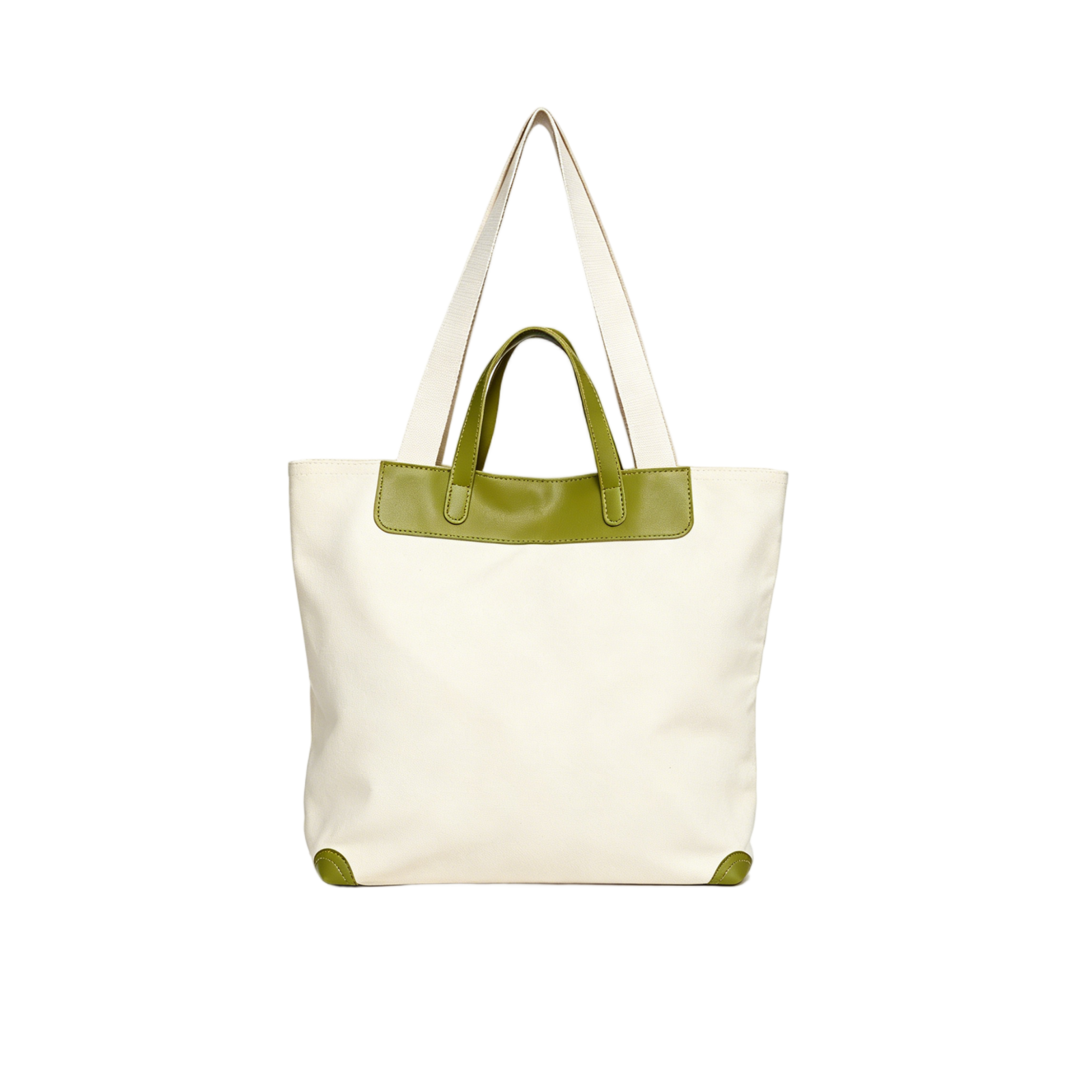 Personalized Canvas Tote Bag, Customizable Cotton Shoulder Bag with Leather Trim, Reusable Grocery & Shopping Tote for Women, Custom Logo Gift Bag - Image 4