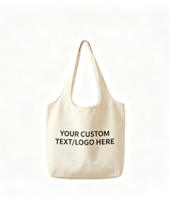 Alternative view of Customizable Canvas Hobo Tote Bag, Large Capacity Reusable Cotton Shoulder Bag, Lightweight Casual Shopper Tote for Women, Work, Travel