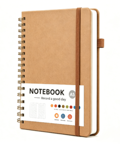 Custom A5 Hardcover Spiral Notebook with Elastic Closure - Image 6