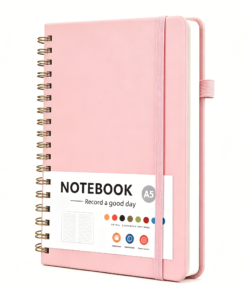 Alternative view of Lined Spiral Journal Notebook, 140 Pages, College Ruled Hardcover Notebook for Work & Note Taking, Journals for Writing with Elastic Closure, A5