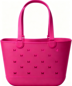 Personalized EVA Beach Tote Bag, Custom Hole Pattern & Embossed Logo Waterproof Sandproof Women's Handbag