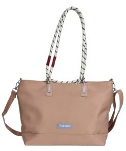 Alternative view of Custom Logo Waterproof Nylon Tote Bag | 2-Way Convertible Shoulder & Crossbody Commuter Handbag