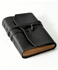 Alternative view of Handmade Vintage Leather Journal, Refillable Travelers Notebook with Leather Wrap Closure, Rustic Leather Bound Diary for Writing, Birthday Gift