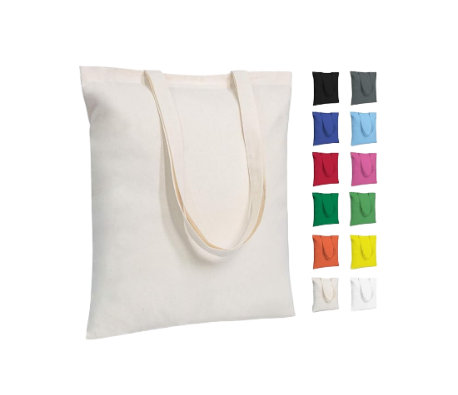 Economical Cotton Tote Bags, Lightweight Medium Reusable Grocery Shopping Cloth Bags, Multi-Purpose for DIY, Advertising, Promotion, Gift, Events