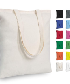 Economical Cotton Tote Bags, Lightweight Medium Reusable Grocery Shopping Cloth Bags, Multi-Purpose for DIY, Advertising, Promotion, Gift, Events