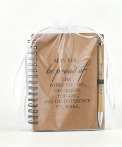 Alternative view of Custom  Eco Bamboo Pen & Gratitude Notebook – Inspirational Gift Set