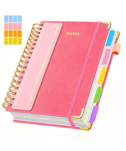 Alternative view of Custom A5 PU Hardcover Spiral Notebook with Colorful Dividers