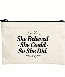 Alternative view of Canvas Zippered Pouch— Printed With Your Logo