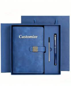 Alternative view of Custom Premium PU Leather Notebook Gift Set – A5 Lined Journal, Metal Pen, Luxury Gift Box & Gift Bag