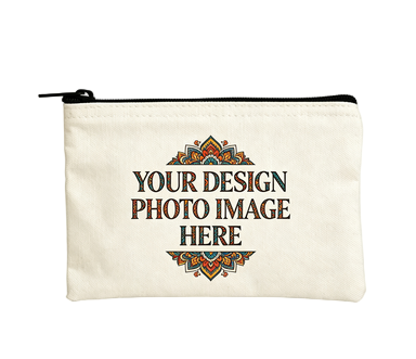 Canvas Zippered Pouch— Printed With Your Logo - Image 2