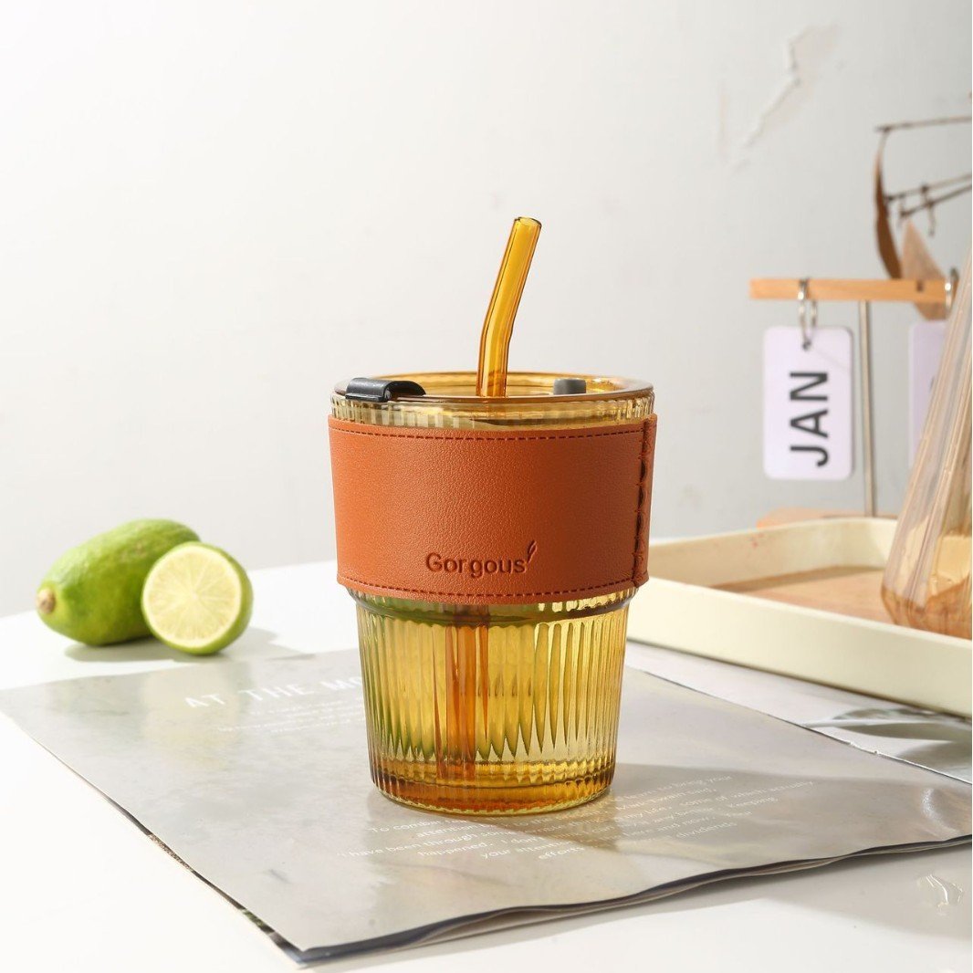 13oz/400ml Tumbler Water Glass, Cups with Straw - Image 7