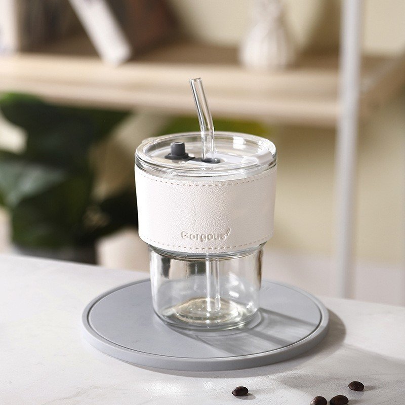 13oz/400ml Tumbler Water Glass, Cups with Straw - Image 3