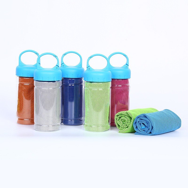 Custom Logo Cooling Towel with Bottle Case, Reusable Ice Towel for Sports, Fitness, Outdoor Activities & Promotional Gifts - Image 8