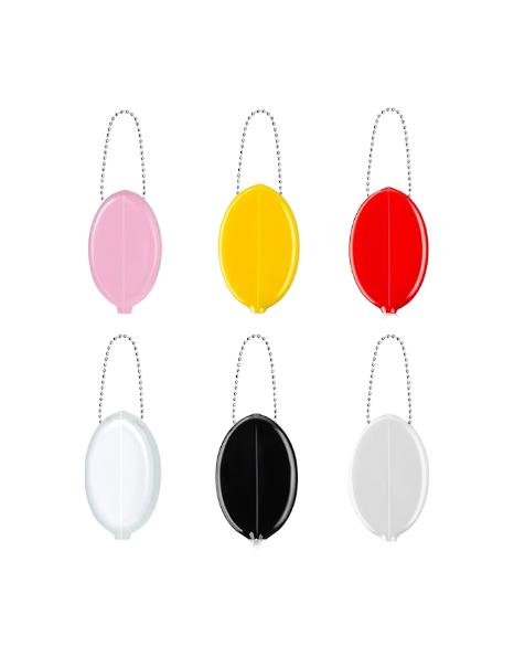 Customizable Oval Squeeze Coin Purse, Portable PVC Change Pouch with Ball Chain, Mini Squeeze Wallet for Coins, Earbuds & Small Accessories - Image 5