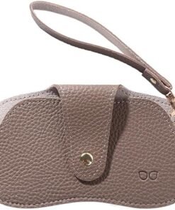 Portable Lanyard Pu Leather Sunglasses Pouch, Travel Outdoor Hanging Eyeglasses Bag, Eyewear Sleeve with Snap Closure - Image 6