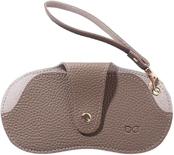 Portable Lanyard Pu Leather Sunglasses Pouch, Travel Outdoor Hanging Eyeglasses Bag, Eyewear Sleeve with Snap Closure - Image 6