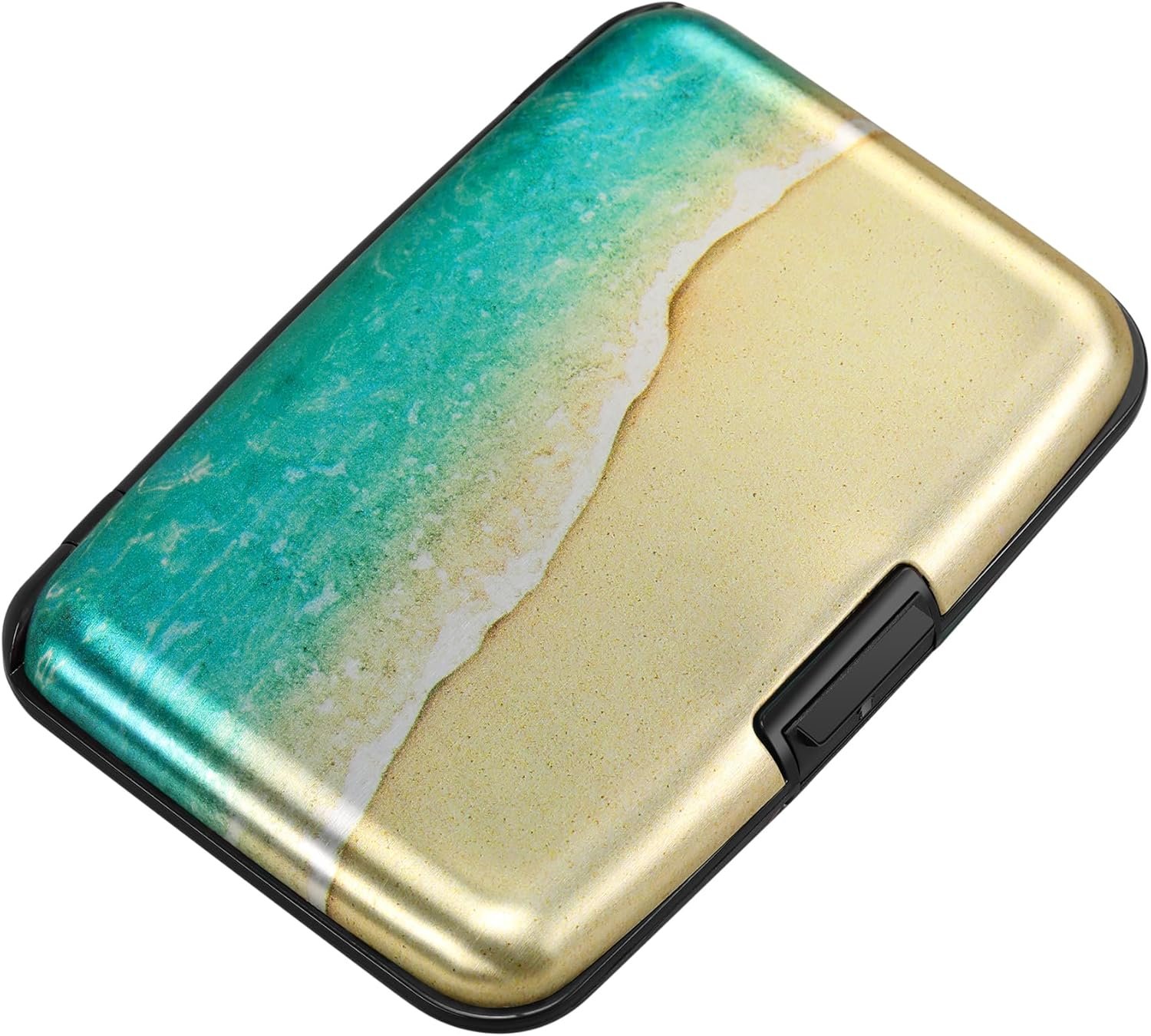 Custom Logo Mini RFID Aluminum Wallet Credit Cards Holder Business Card Case Metal ID Case for Men Women - Image 3