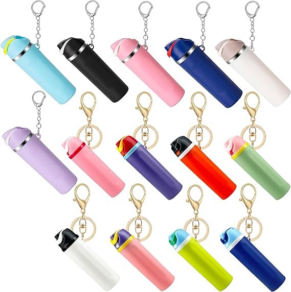 Cute Water Bottle Shape Keychain Pouch, Mini Storage Case for Coins & Tiny Accessories - Image 2
