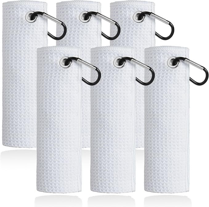 Bulk Custom Golf Towels with Logo Strap, Two-Fold Microfiber Golf Towel with Metal Carabiner, Custom Color Size Print for Gift - Image 4